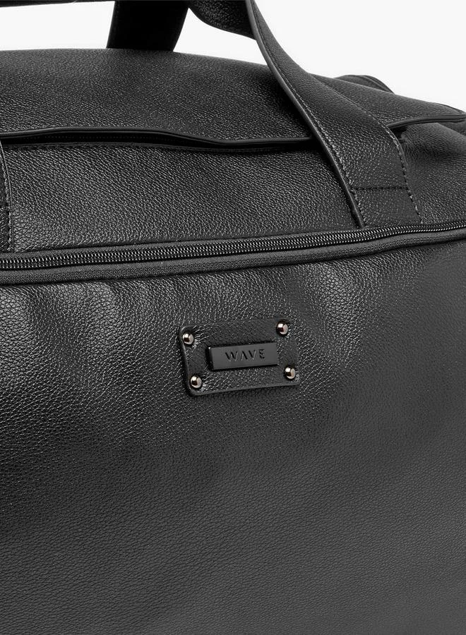Wave BLACK Textured Softcase Trolley Bag With Retractable Handle for Men | Best Price UAE